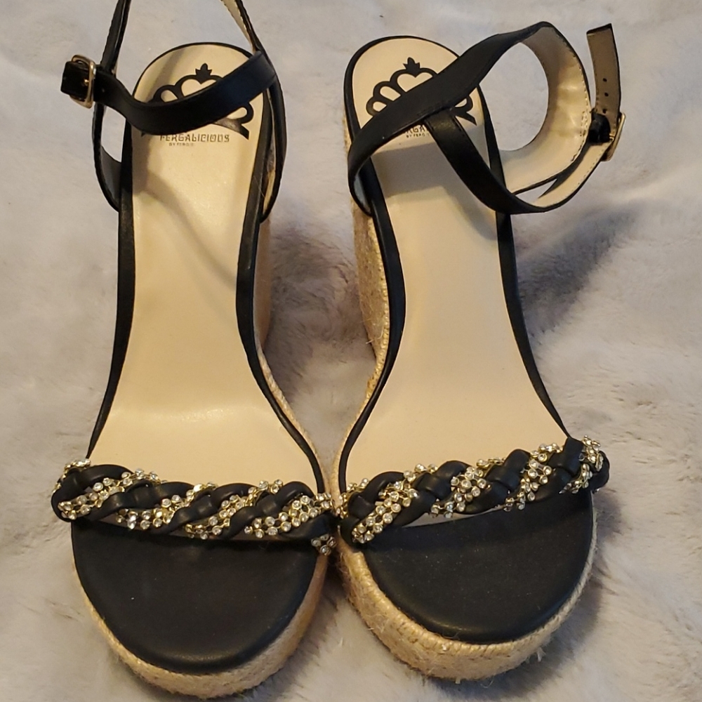Size 8.5 wedge heel Fergalicious heels